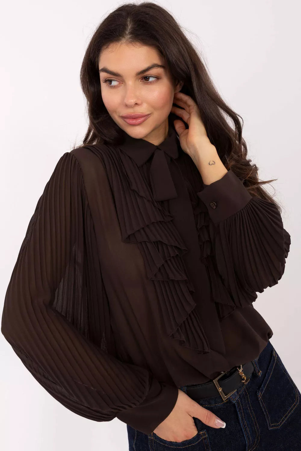 Ilgo rankovių marškiniai, modelis 221589 Italy Moda