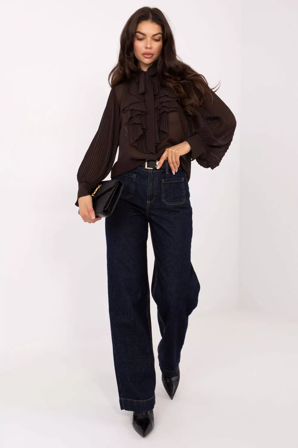 Ilgo rankovių marškiniai, modelis 221589 Italy Moda