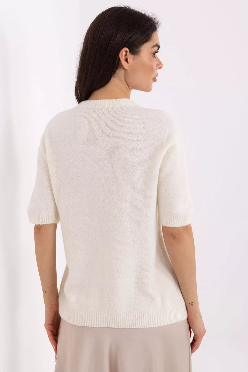 Trumparankovis megztukas, modelis 221595 Italy Moda
