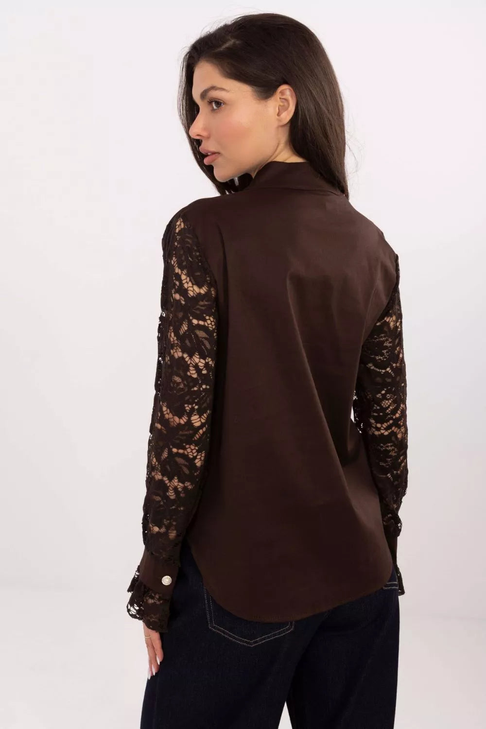 Ilgais rankovių marškinėlių modelis 221577 Italy Moda