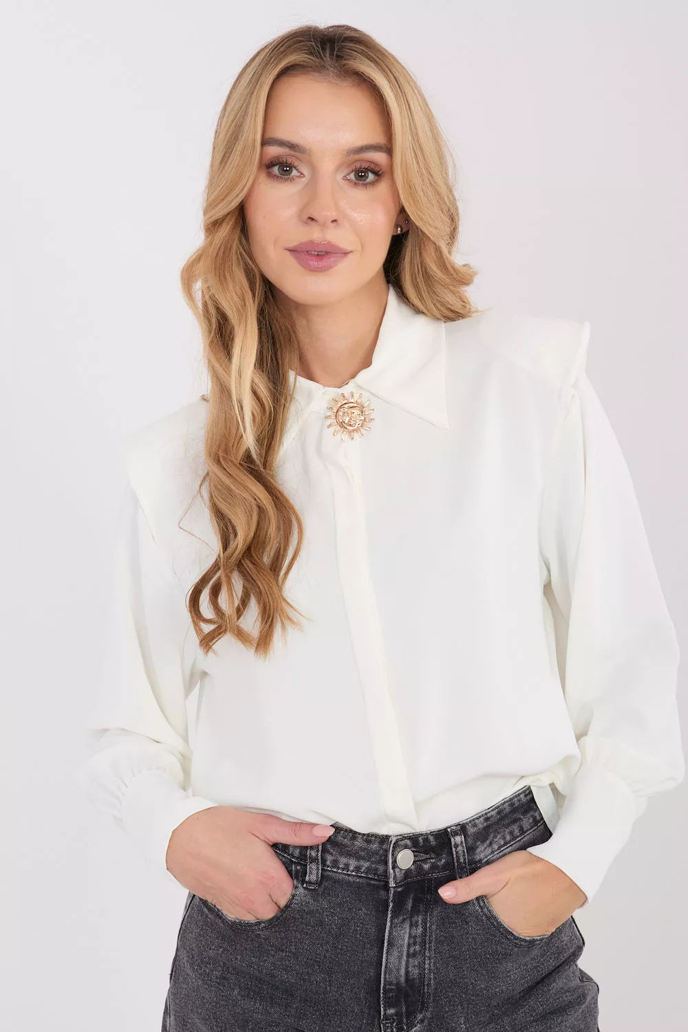 Ilga rankovė, marškiniai modelis 221753 Italy Moda