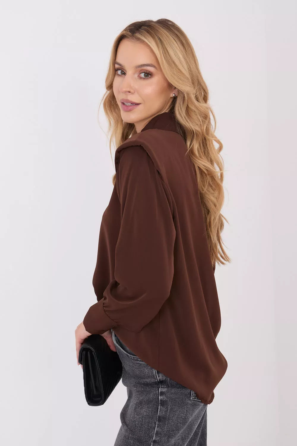 Ilgomis rankovėmis marškiniai modelis 221754 Italy Moda