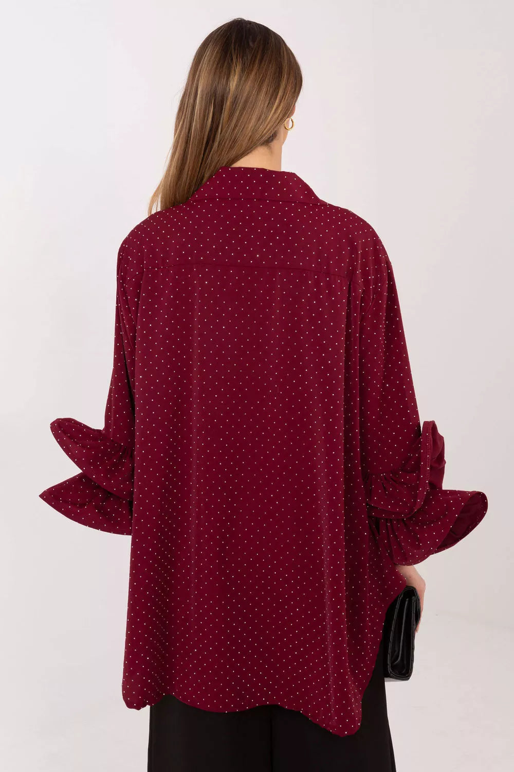 Ilga apykaklė marškiniai modelis 222148 Italy Moda