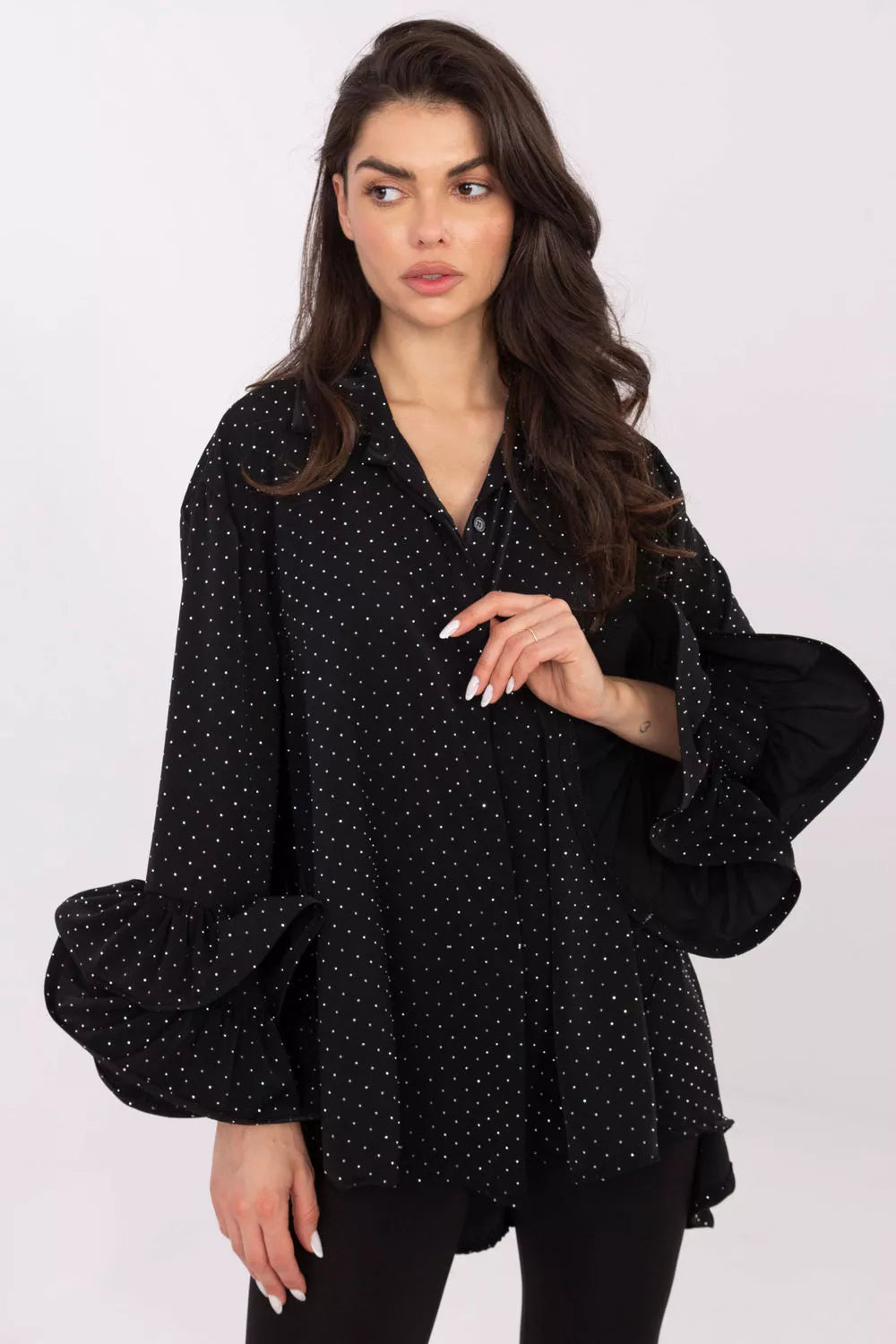 Ilga rankovė marškiniai modelis 222313 Italy Moda