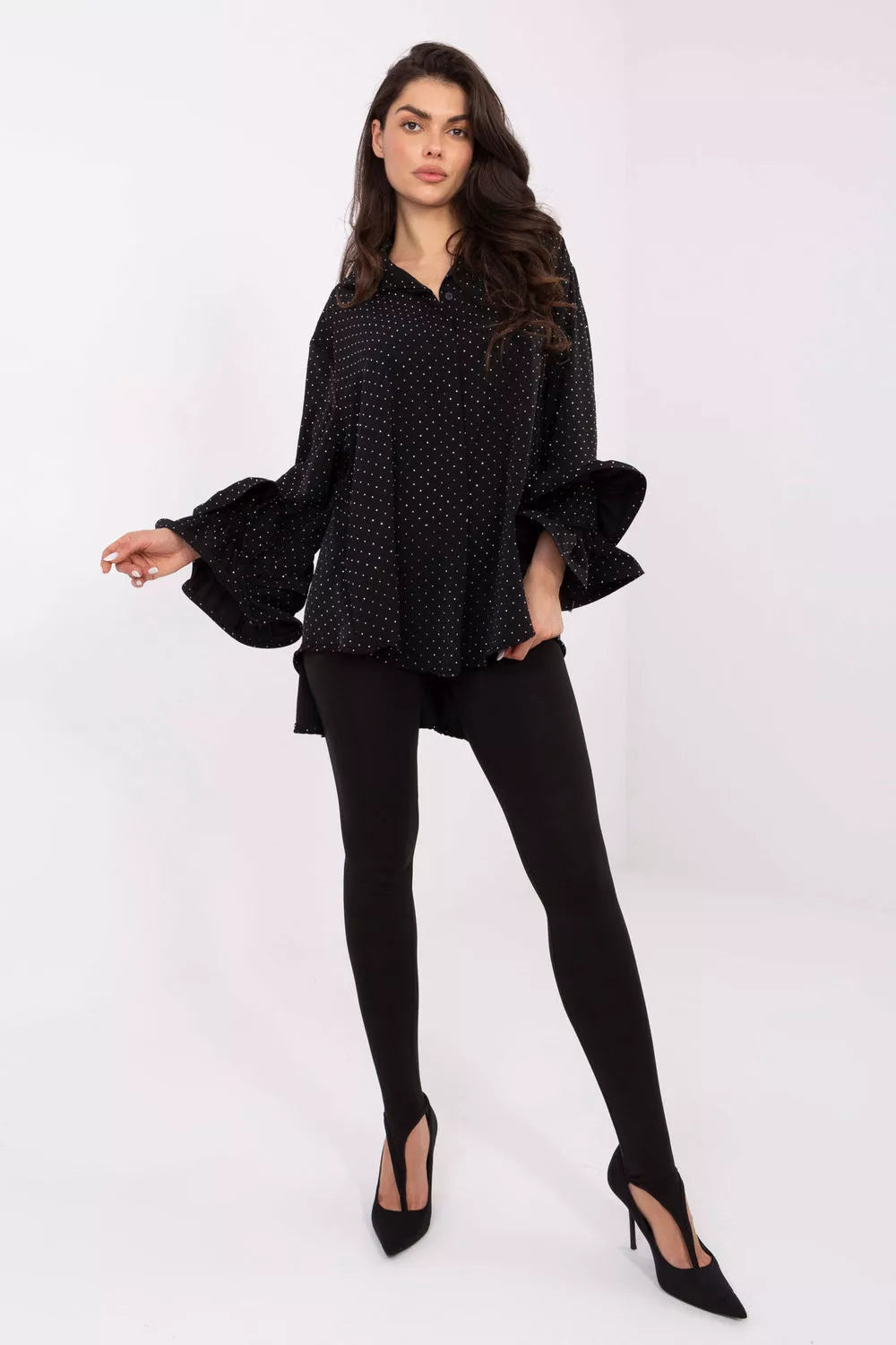 Ilga rankovė marškiniai modelis 222313 Italy Moda