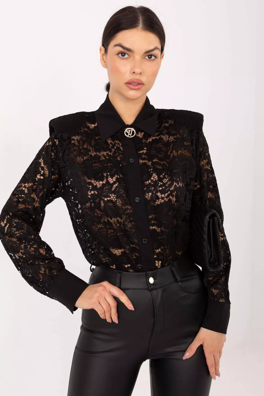 Ilgo rankovės marškiniai, modelis 222318 Italy Moda