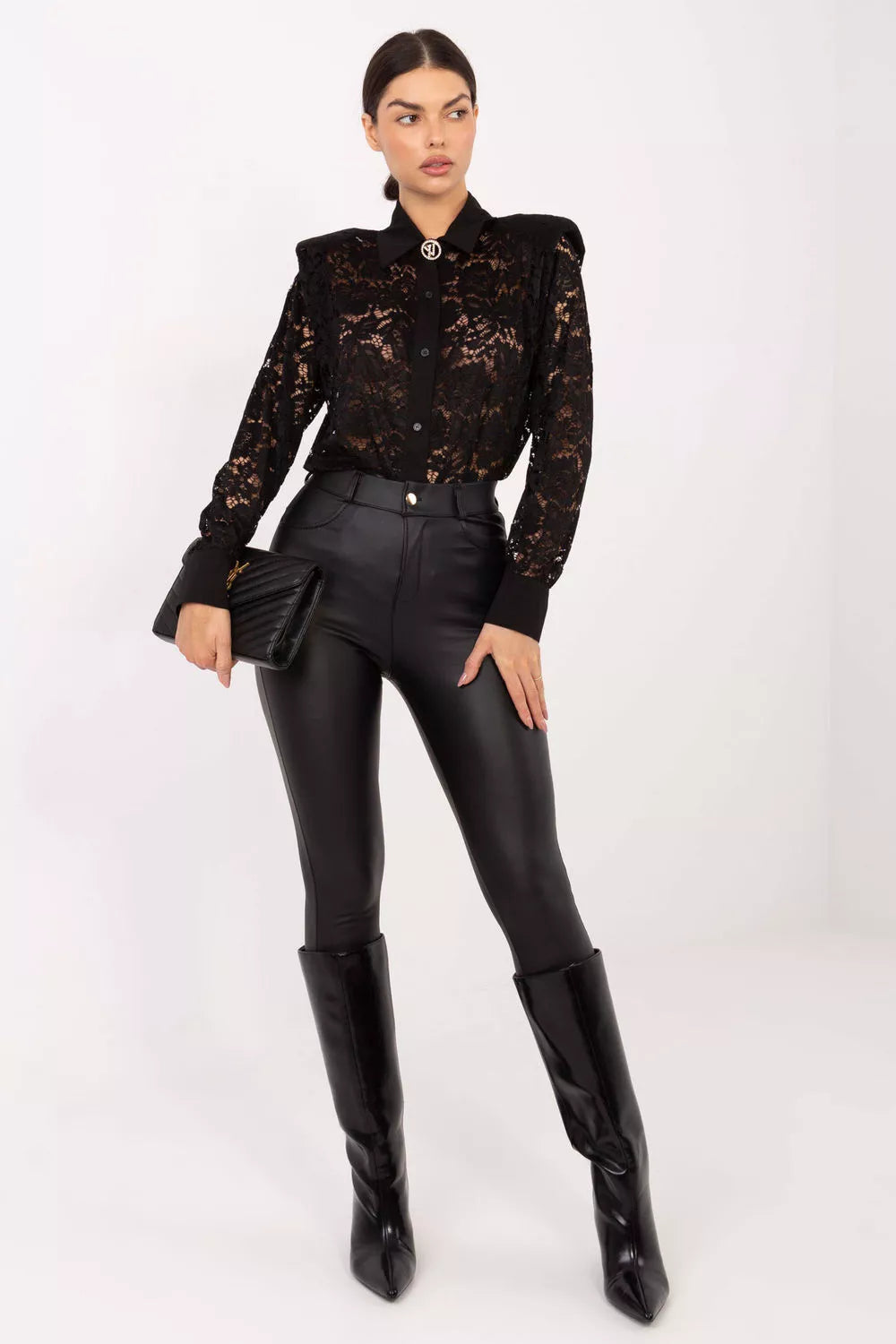 Ilgo rankovės marškiniai, modelis 222318 Italy Moda