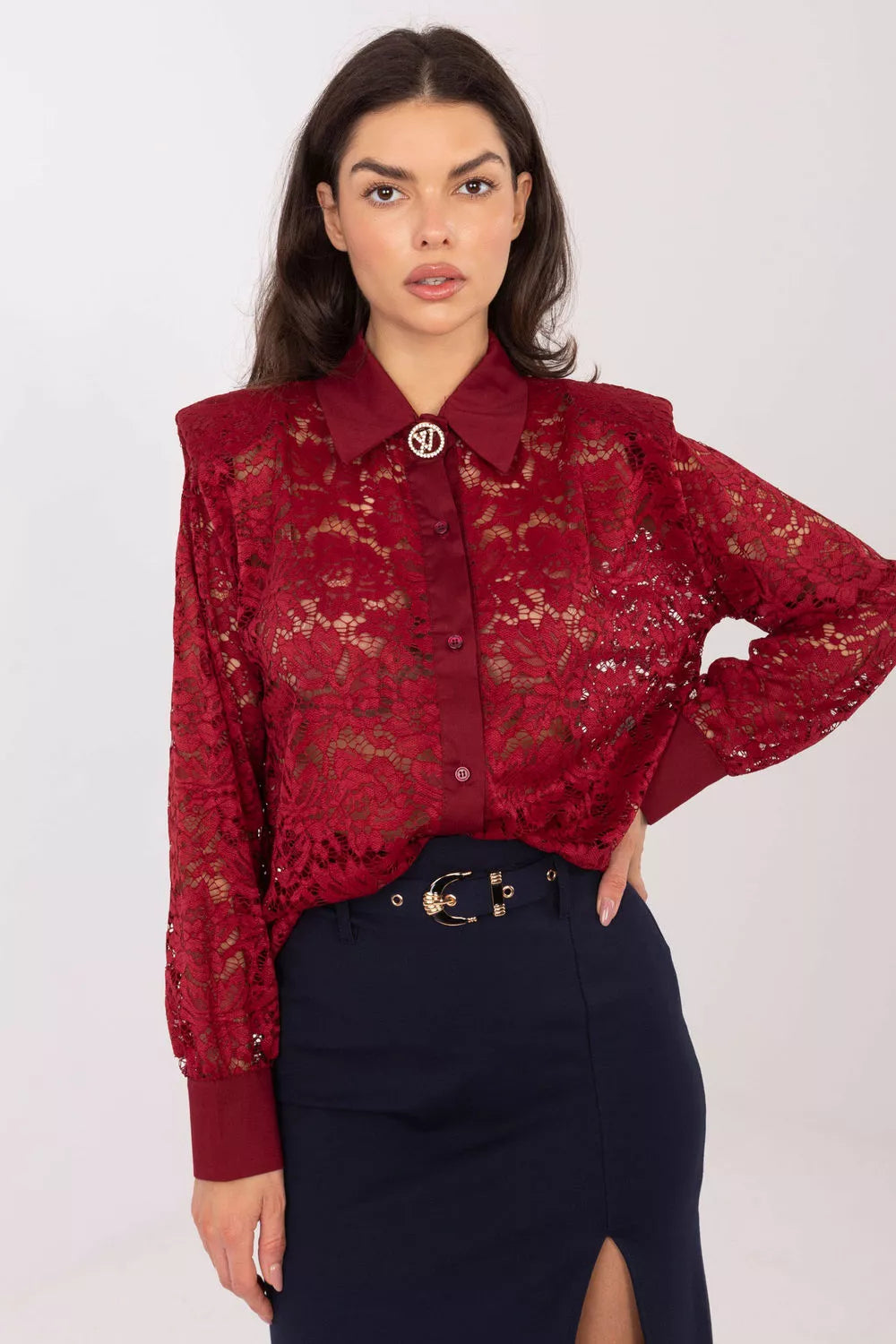 Ilga rankovė marškiniai 222319 Italy Moda