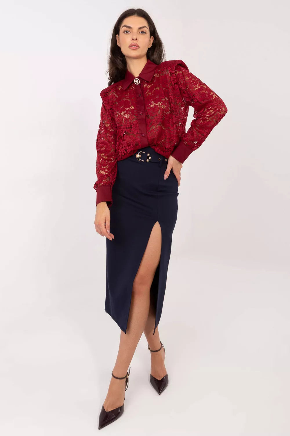 Ilga rankovė marškiniai 222319 Italy Moda