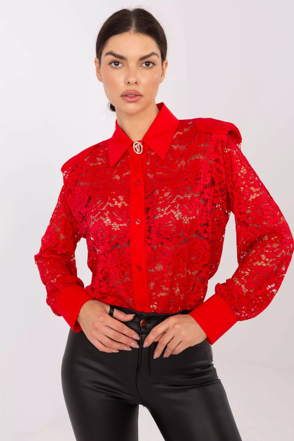Ilgo rankovės marškinėliai modelis 222320 Italy Moda