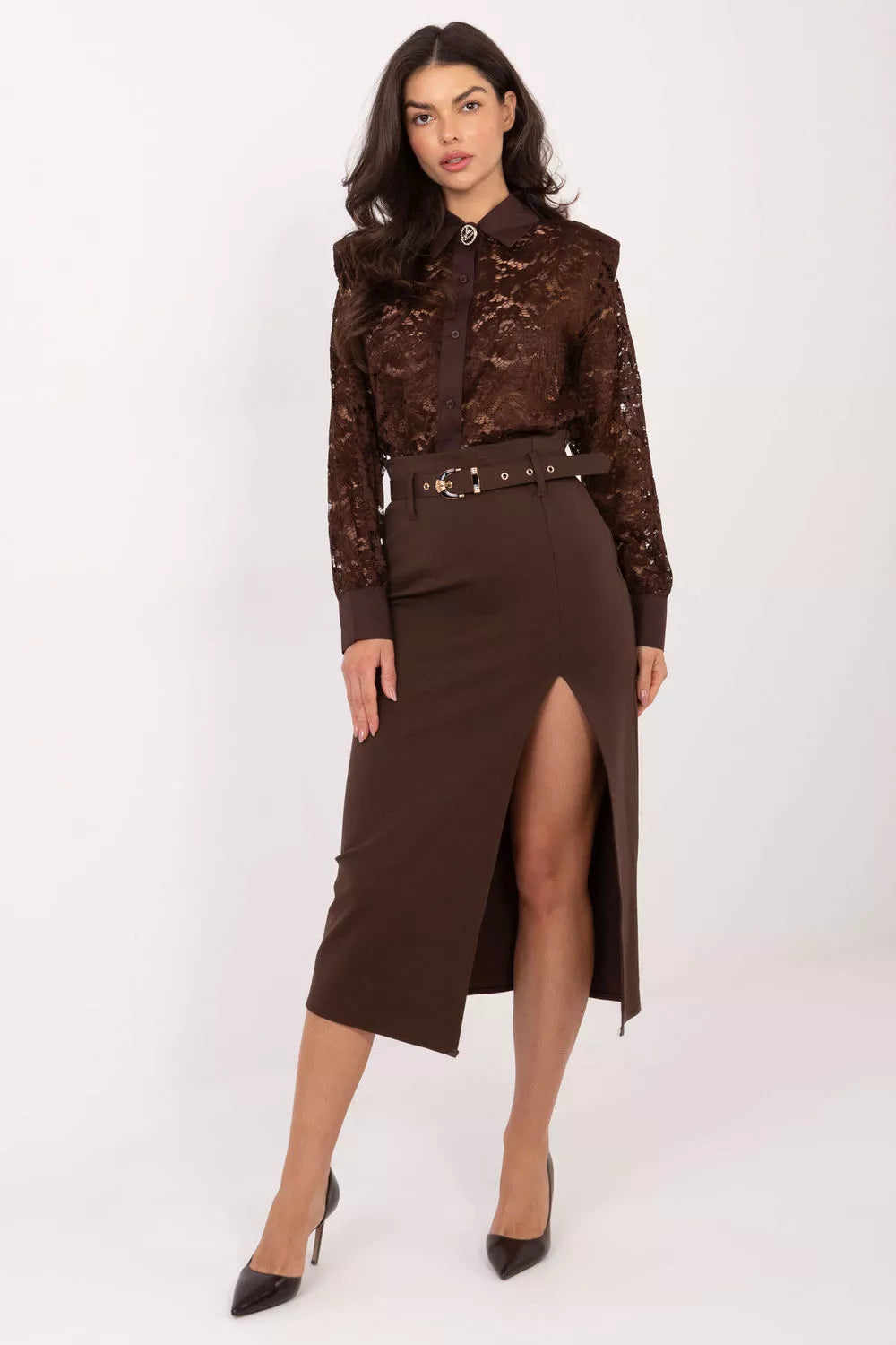 Ilga rankovių marškinėlių modelis 222321 Italy Moda