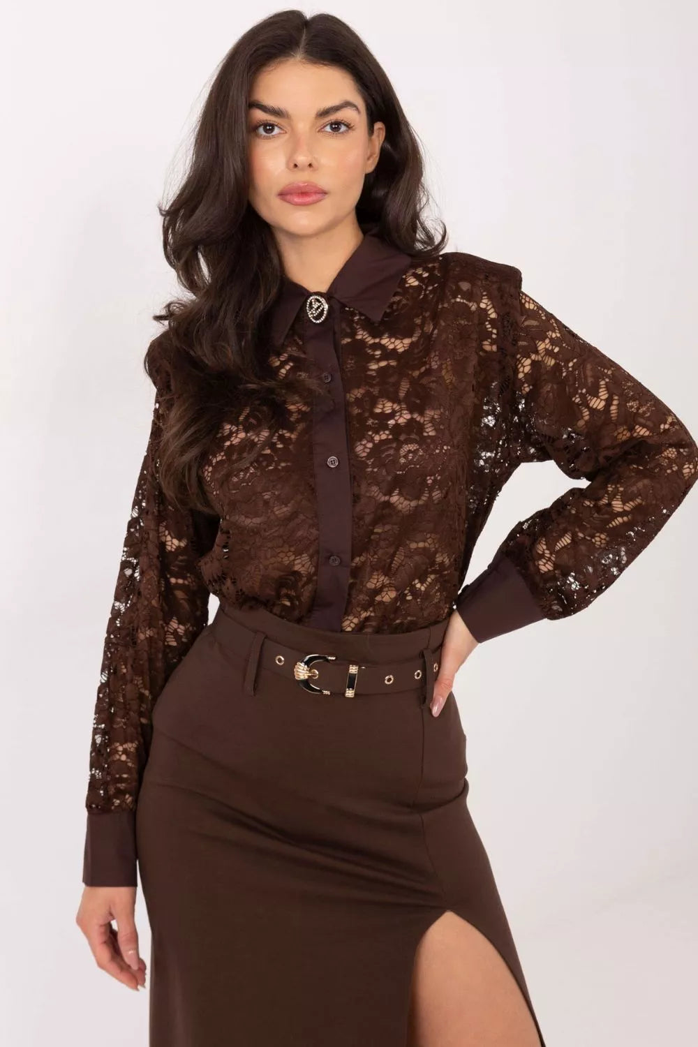 Ilga rankovių marškinėlių modelis 222321 Italy Moda