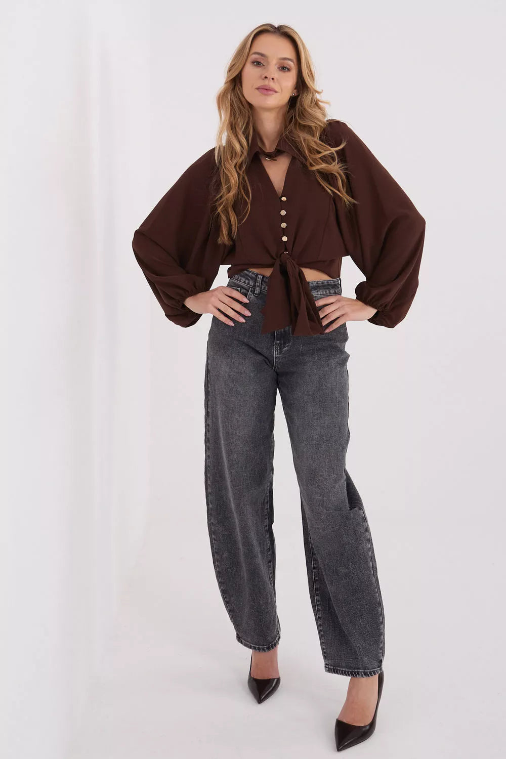 Ilgo rankovės marškiniai 223171 Italy Moda