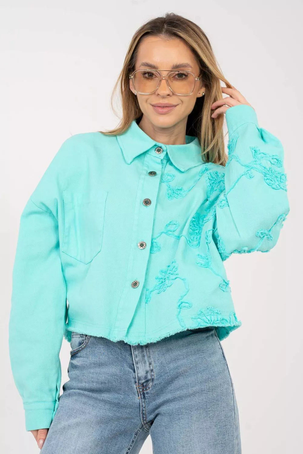 Džinsinė striukė modelis 223790 Rue Paris