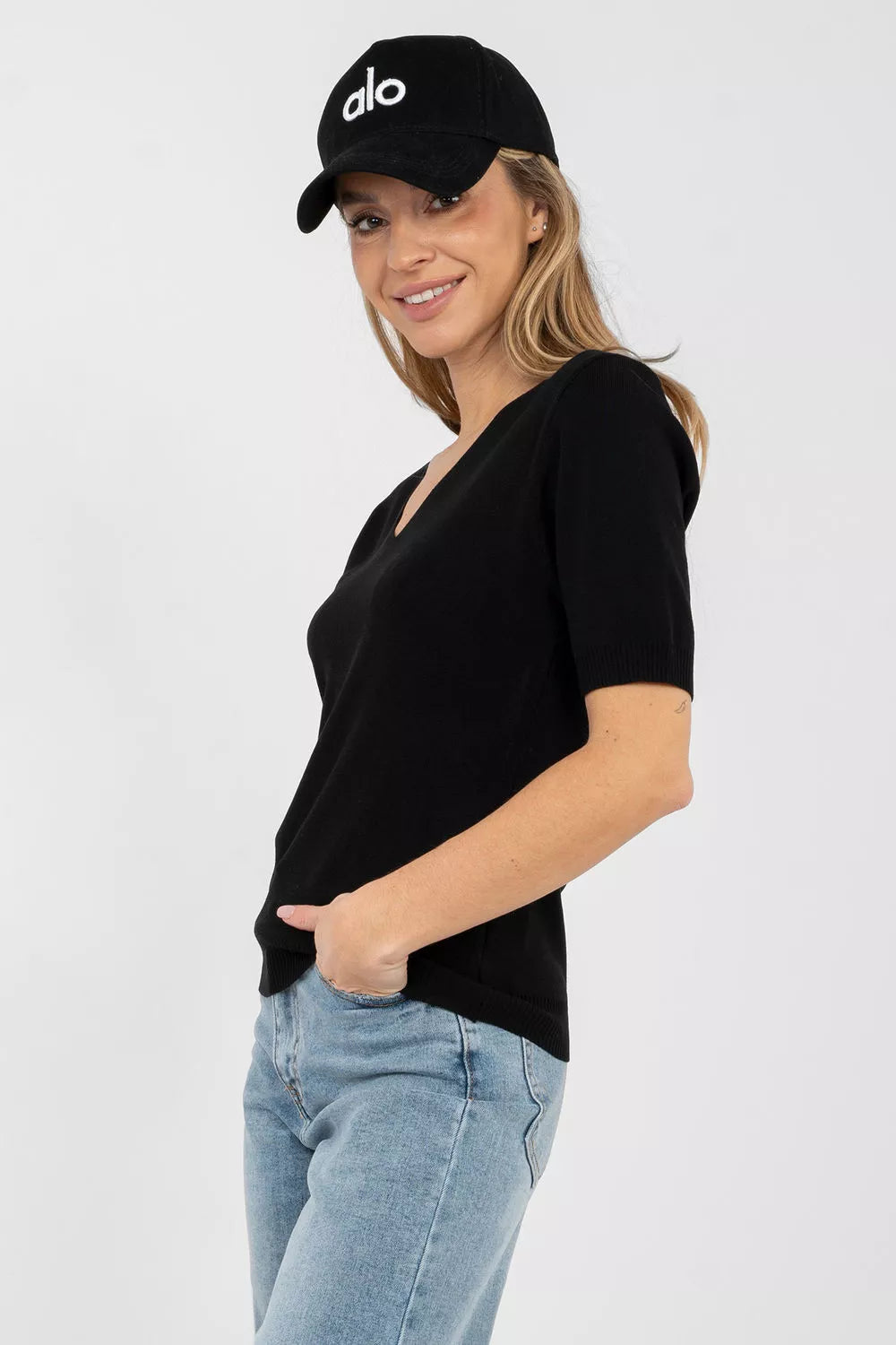 Megztinis trumpomis rankovėmis, modelis 223999, gamyklos kaina