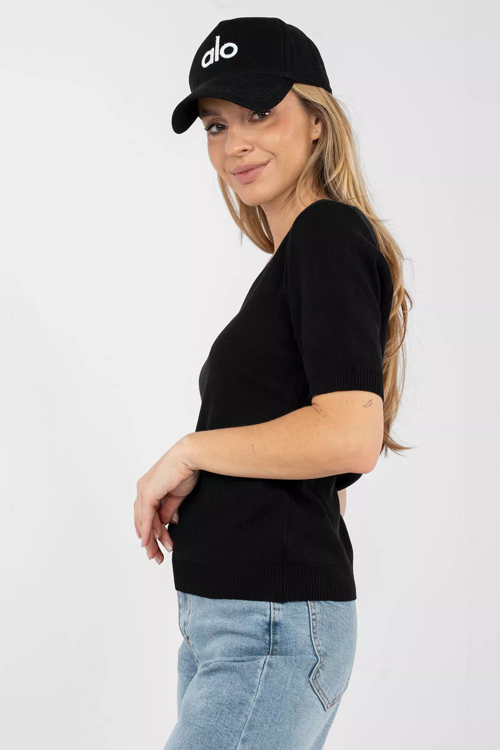 Megztinis trumpomis rankovėmis, modelis 223999, gamyklos kaina