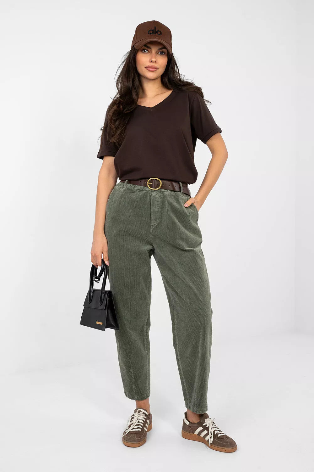 Kordoinės kelnės modelis 224054 Italy Moda