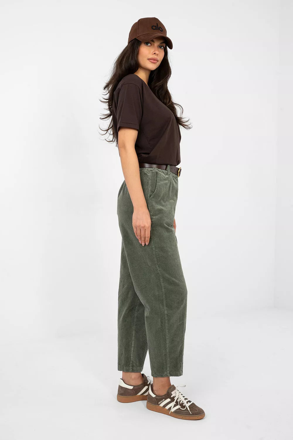 Kordoinės kelnės modelis 224054 Italy Moda