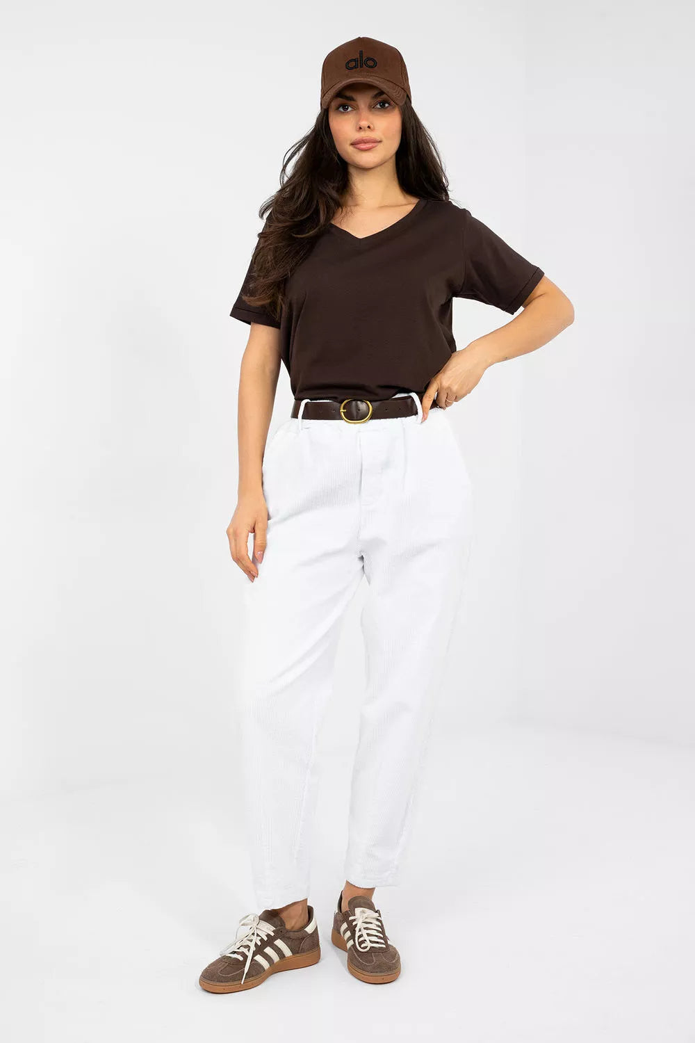 Kordūrinės kelnės modelis 224060 Italy Moda