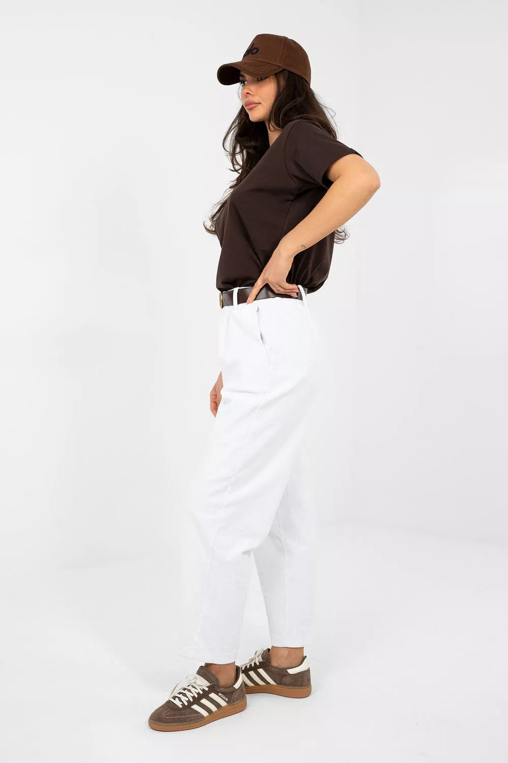 Kordūrinės kelnės modelis 224060 Italy Moda