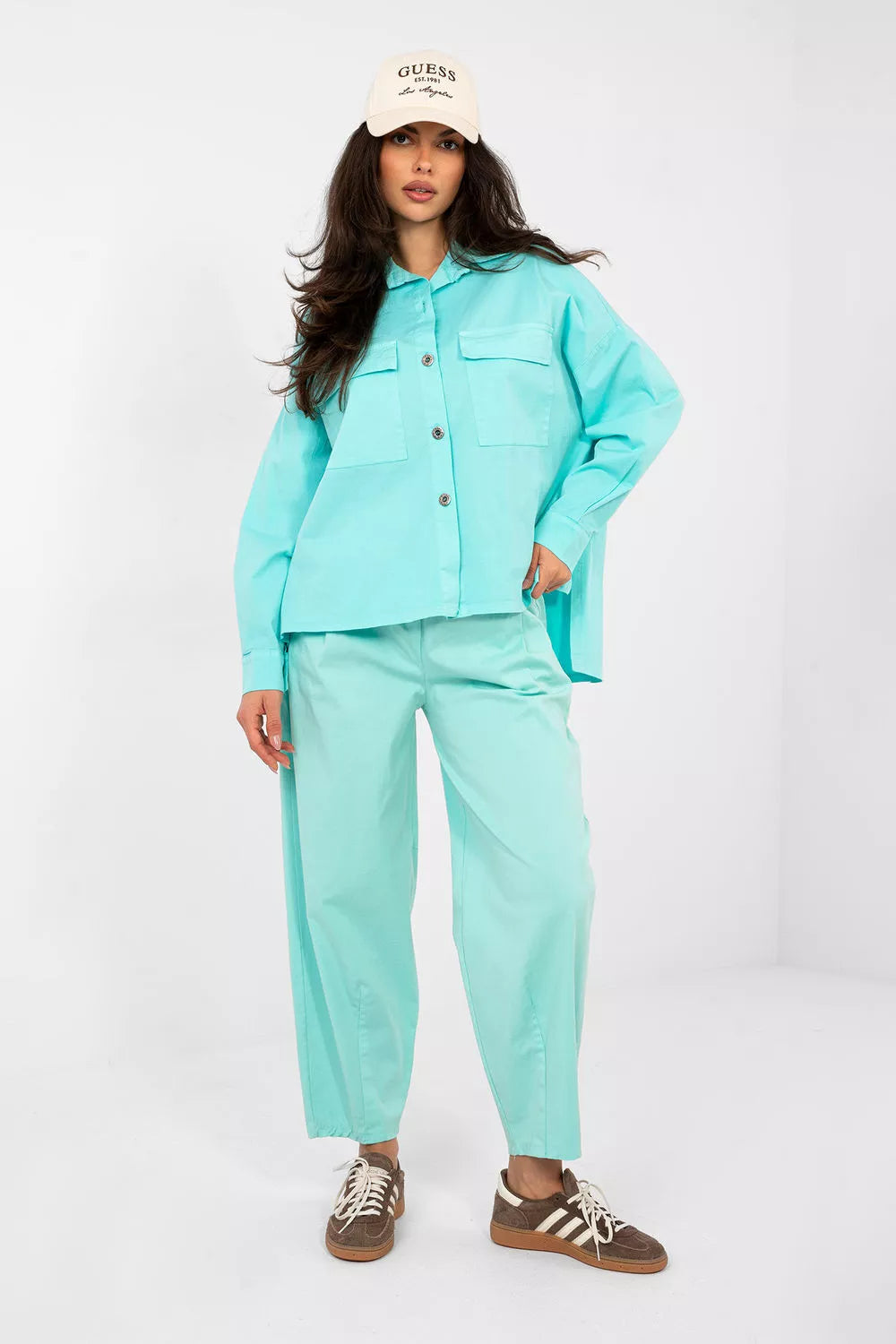 Ilgomis rankovėmis marškiniai, modelis 224199 Italy Moda