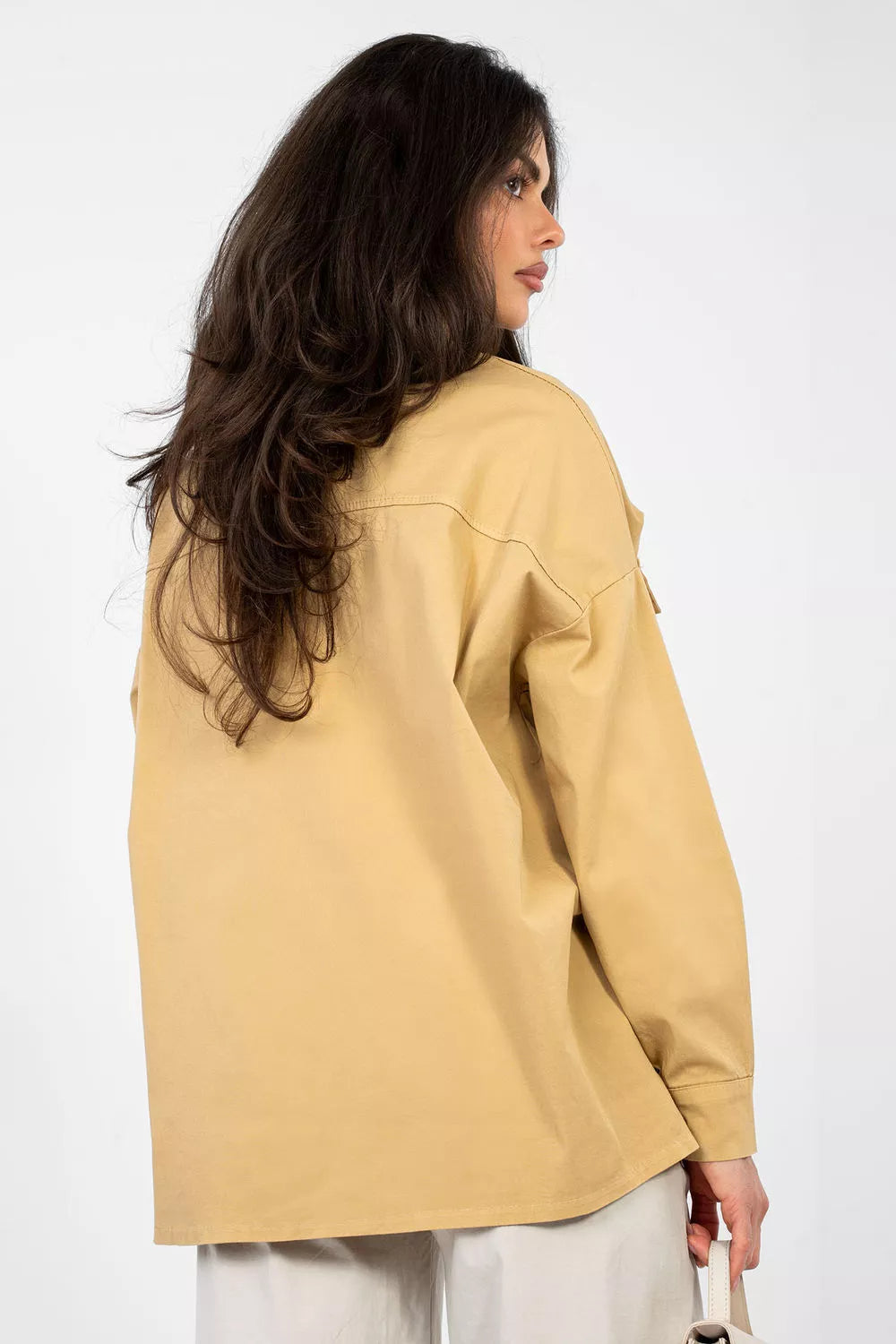 Maroniniai marškiniai ilgomis rankovėmis, modelis 224200 Italy Moda