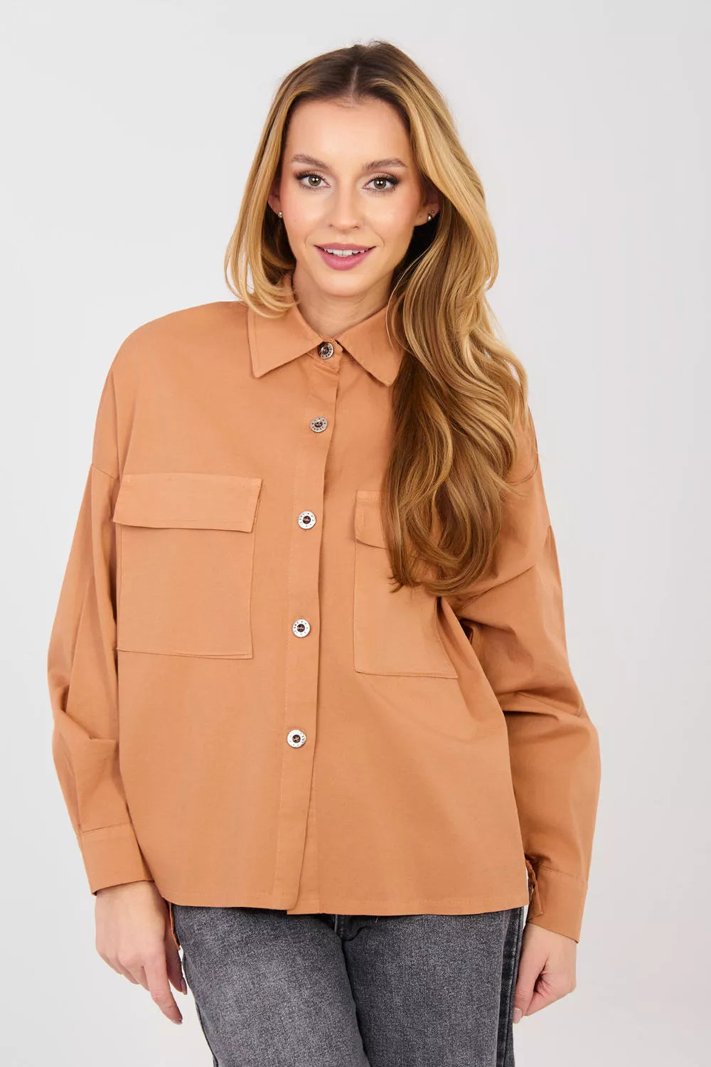 Ilgo rankovės marškiniai, modelis 224201 Italy Moda