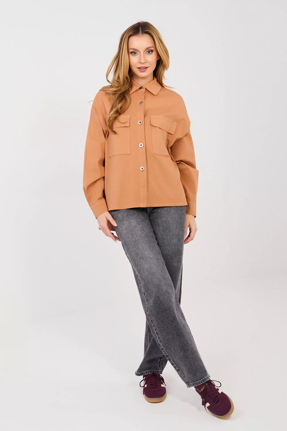 Ilgo rankovės marškiniai, modelis 224201 Italy Moda