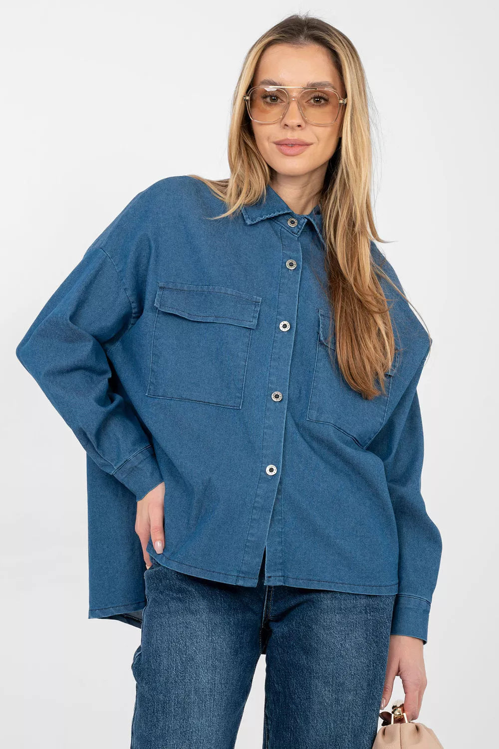 Ilgo rankovinio marškinio modelis 224204 Italy Moda