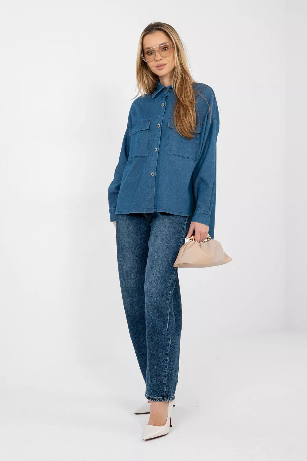 Ilgo rankovinio marškinio modelis 224204 Italy Moda