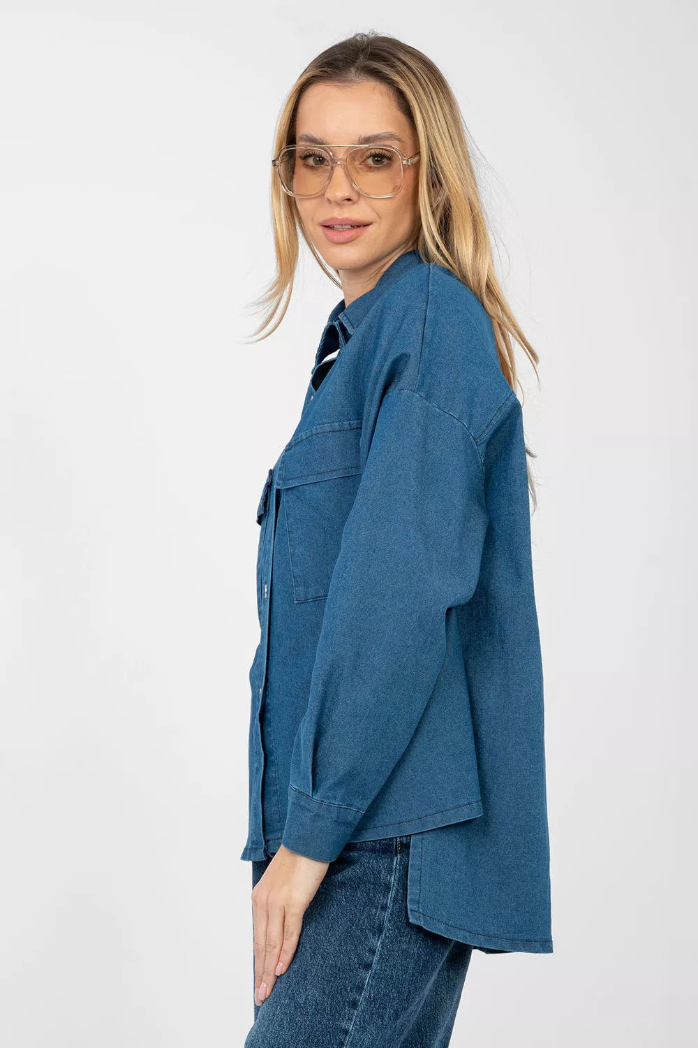Ilgo rankovinio marškinio modelis 224204 Italy Moda