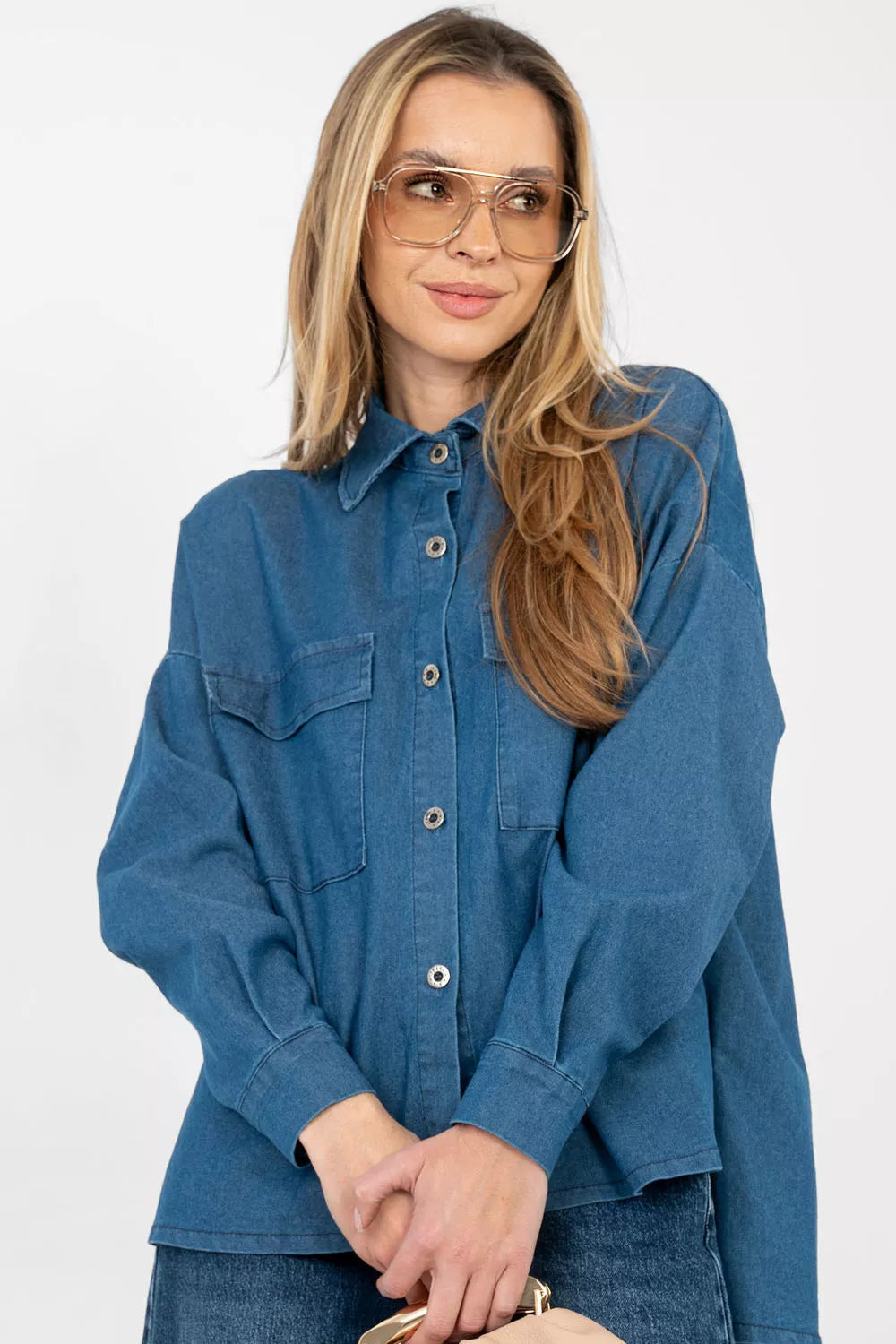 Ilgo rankovinio marškinio modelis 224204 Italy Moda