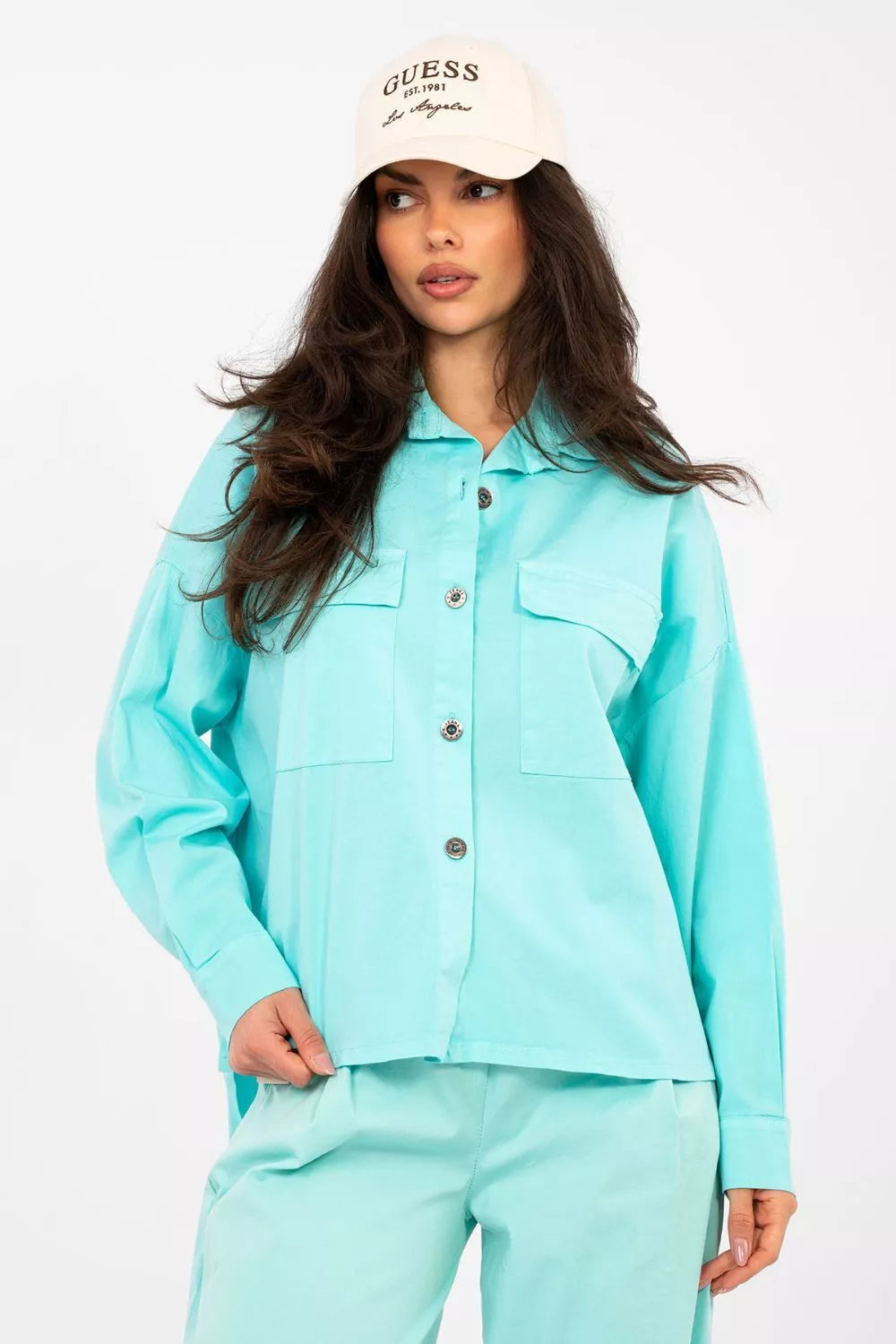 Ilgomis rankovėmis marškiniai, modelis 224199 Italy Moda