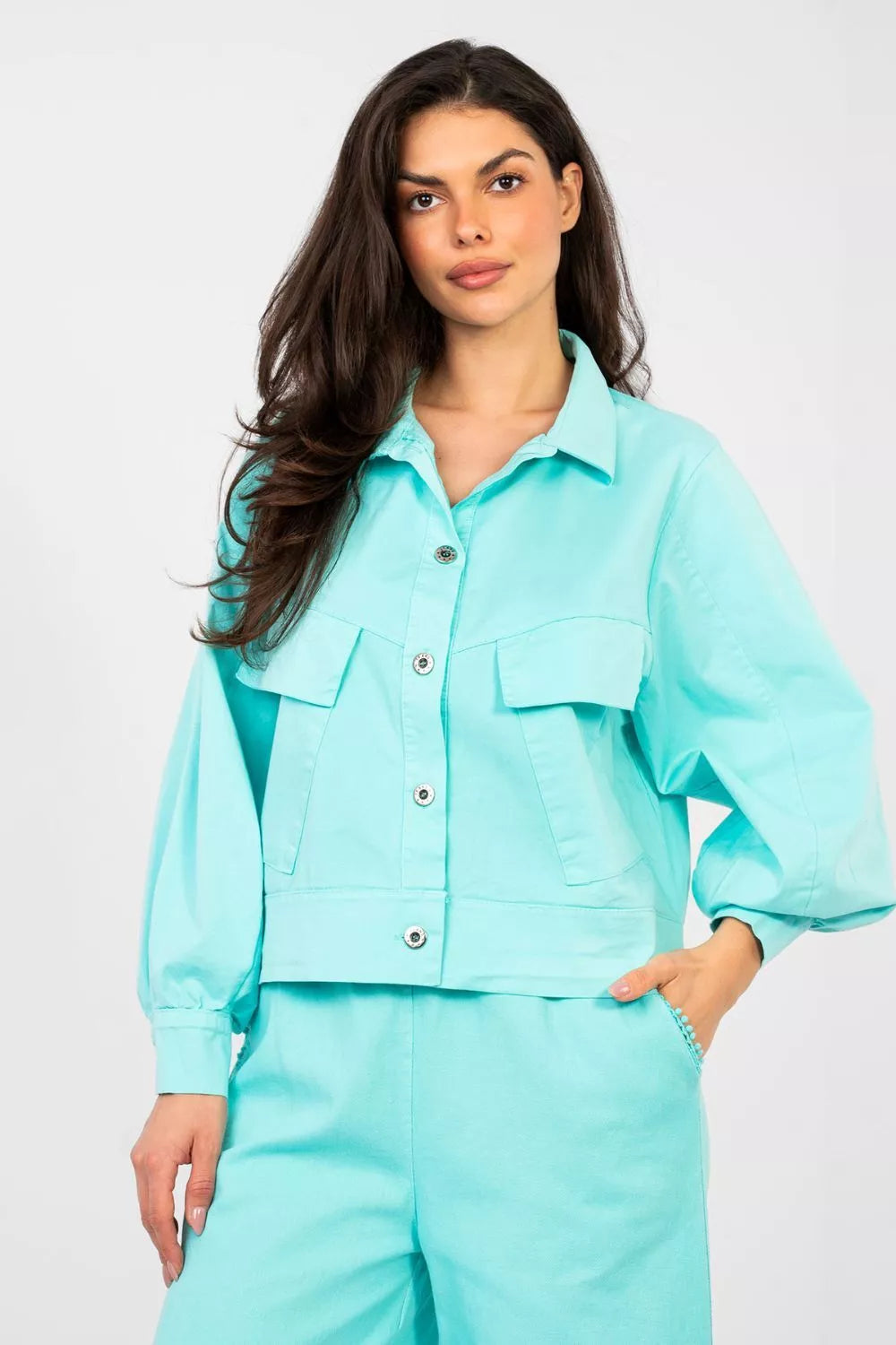 Ilgomis rankovėmis marškiniai, modelis 224293 Rue Paris