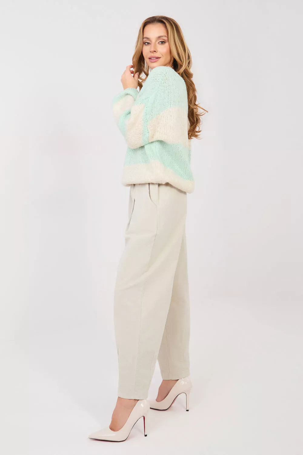 Kordroninės kelnės modelis 224386 Italy Moda