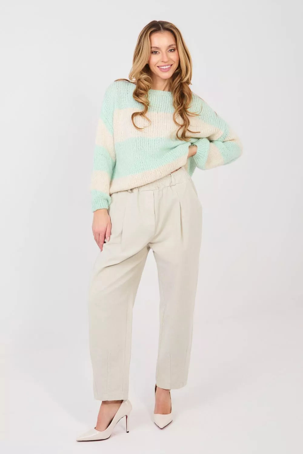 Kordroninės kelnės modelis 224386 Italy Moda
