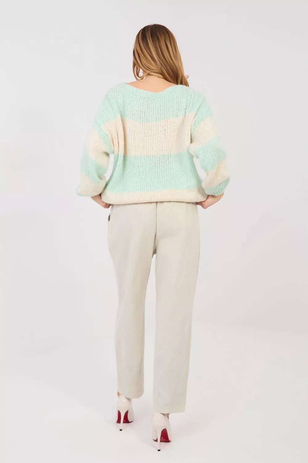 Kordroninės kelnės modelis 224386 Italy Moda