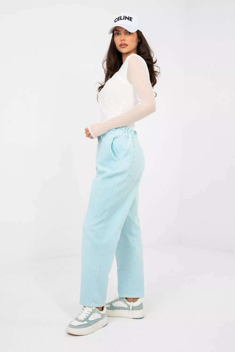 Kordordinės kelnės, modelis 224842 Italy Moda