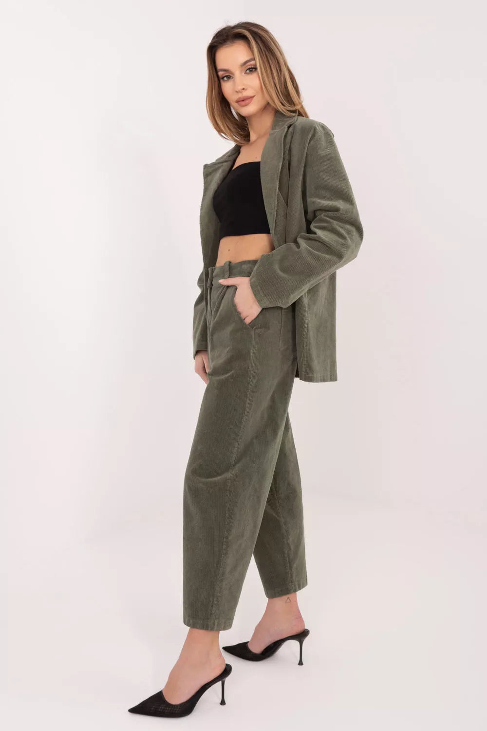 Kordūrinės kelnės, modelis 224998 Rue Paris