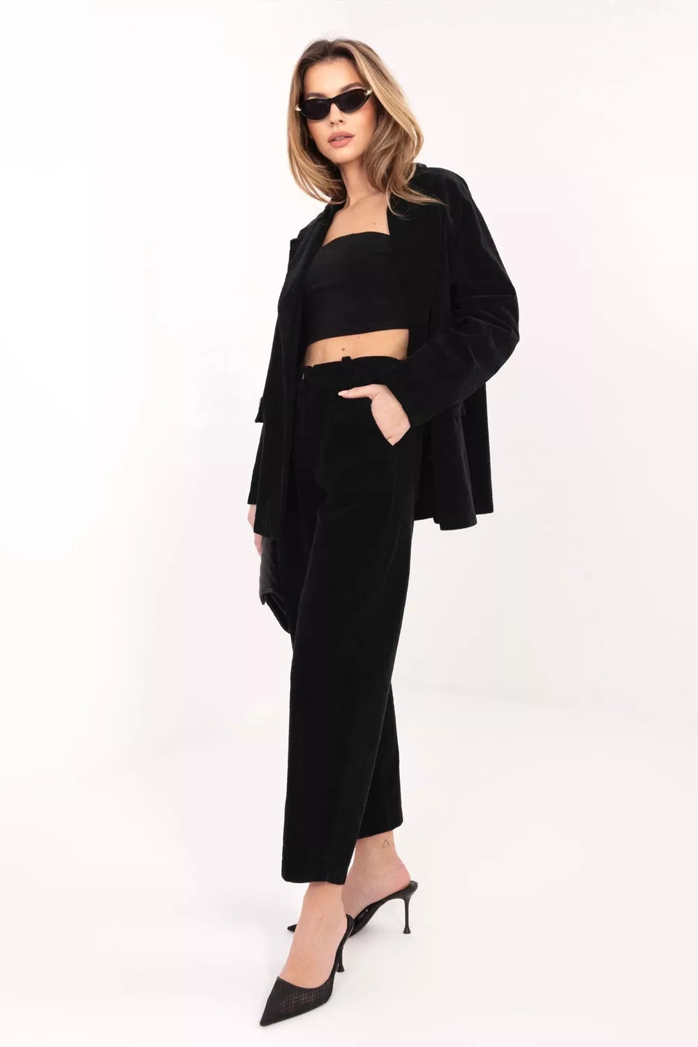 Kordoininės kelnės modelis 225001 Rue Paris