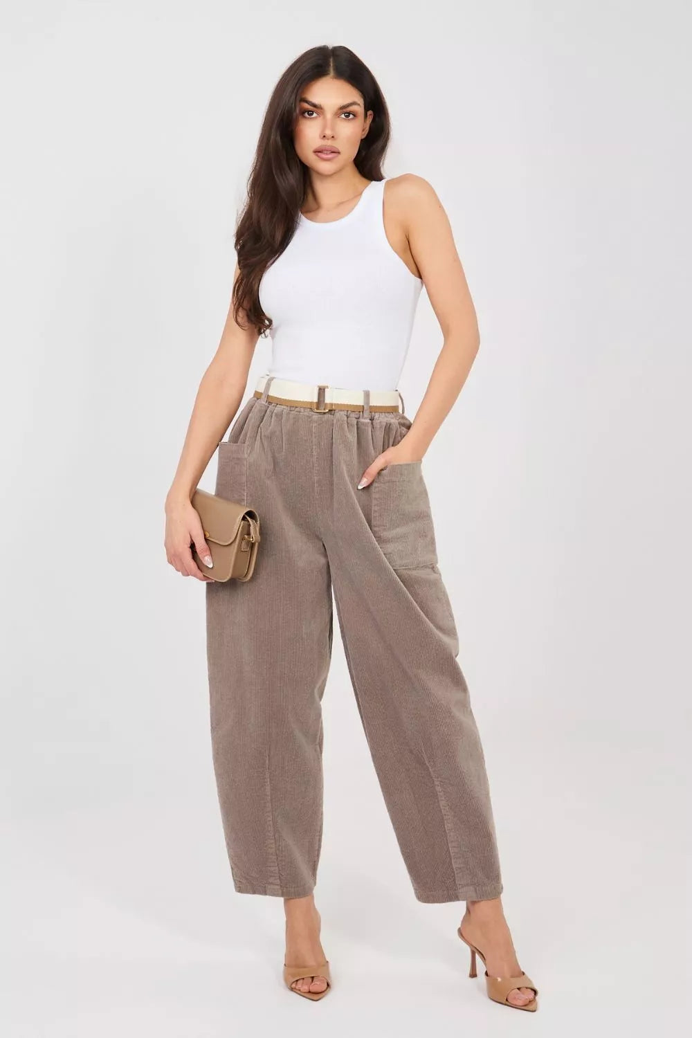 Kordiruotos kelnės 225097 Rue Paris modelis