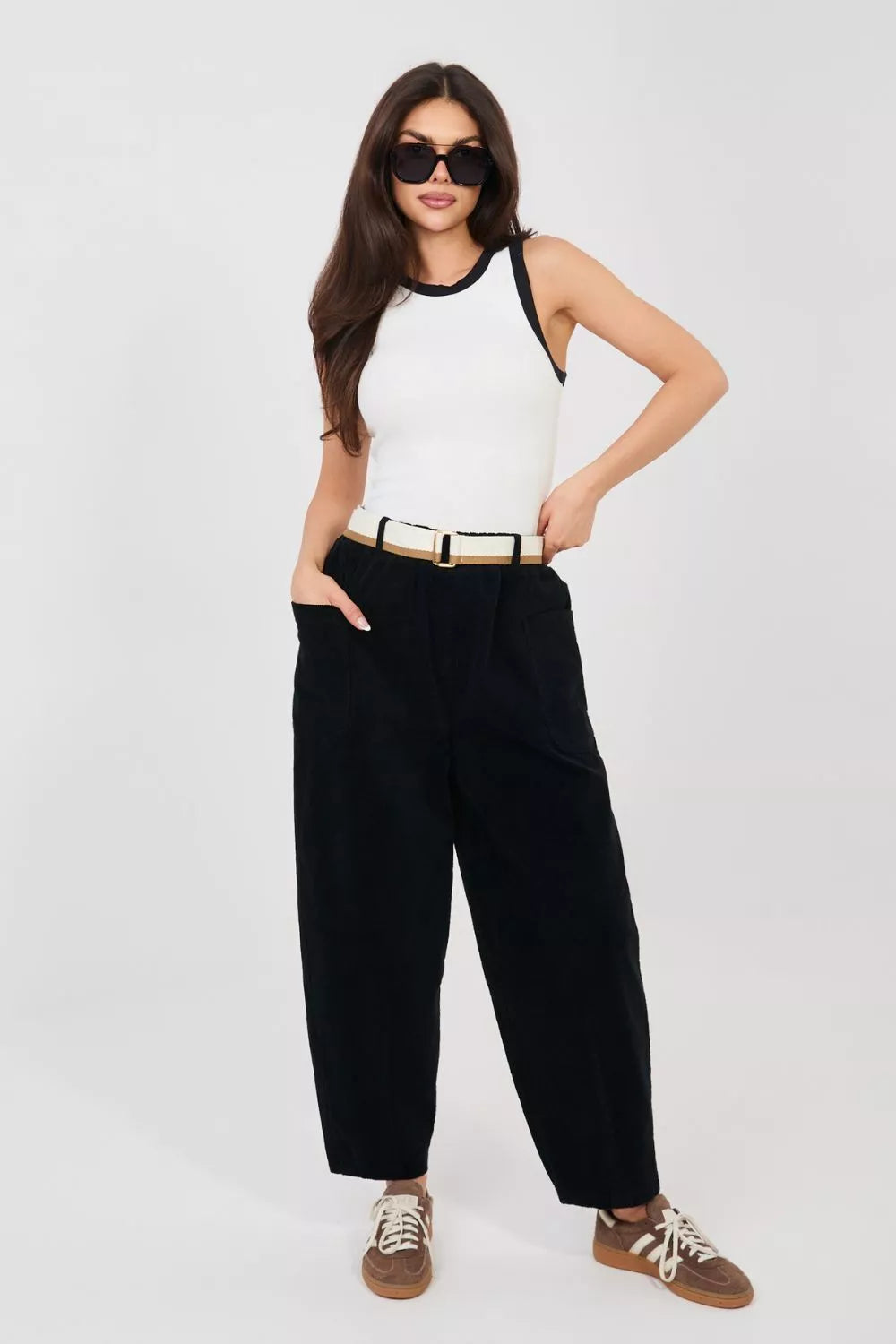 Veliūrinės kelnės, modelis 225098 Rue Paris