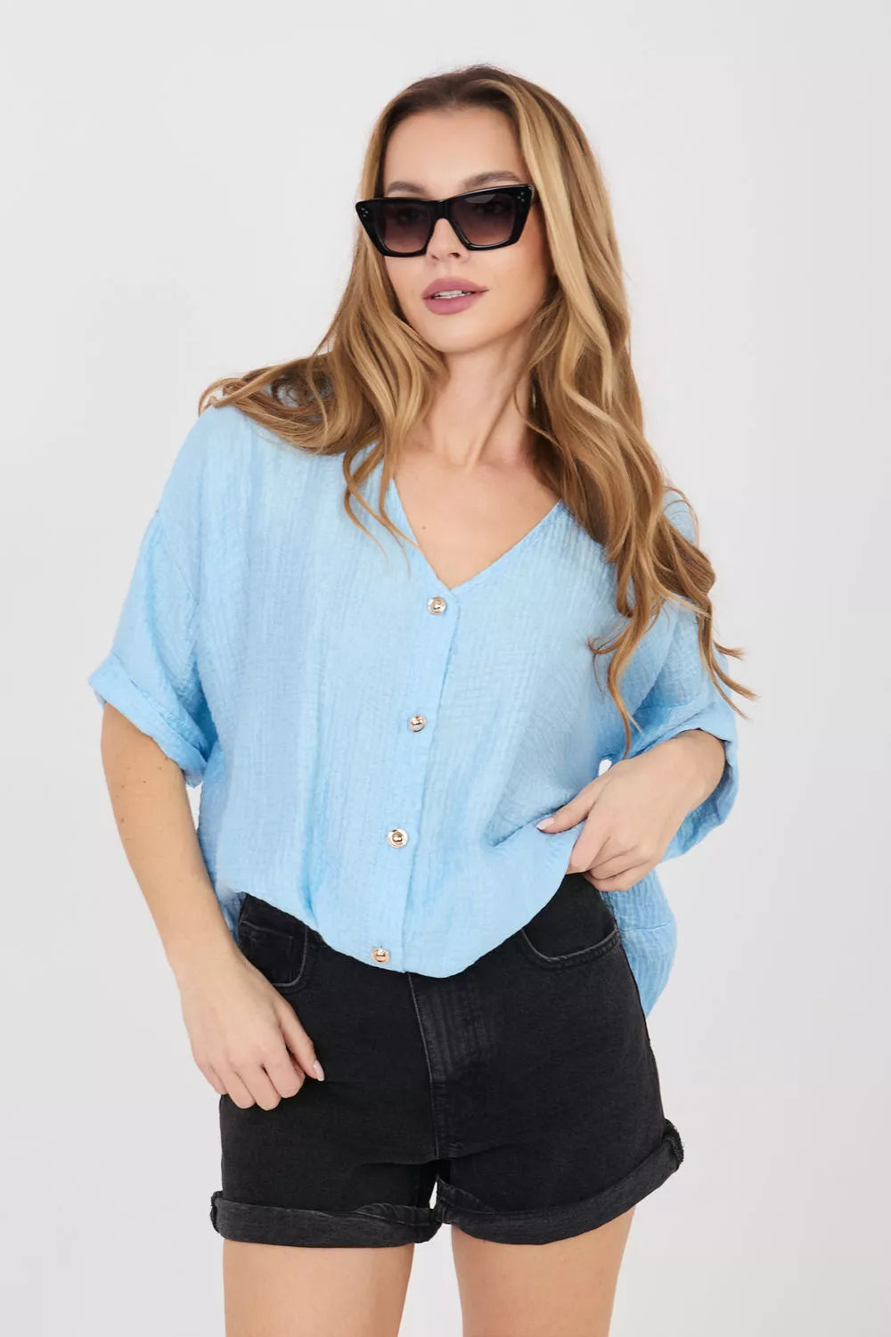 Marškiniai trumpomis rankovėmis modelis 225509 Italy Moda