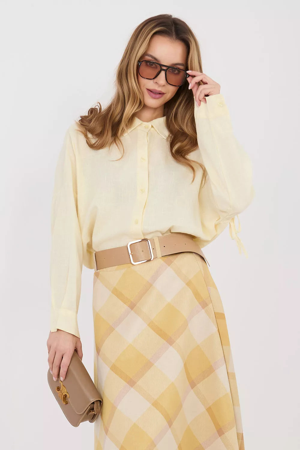 Ilgomis rankovėmis marškiniai, modelis 225515 Italy Moda