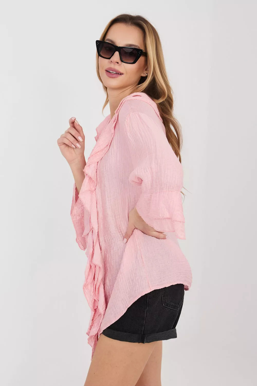 Ilgo rankovės marškiniai, modelis 225518 Italy Moda