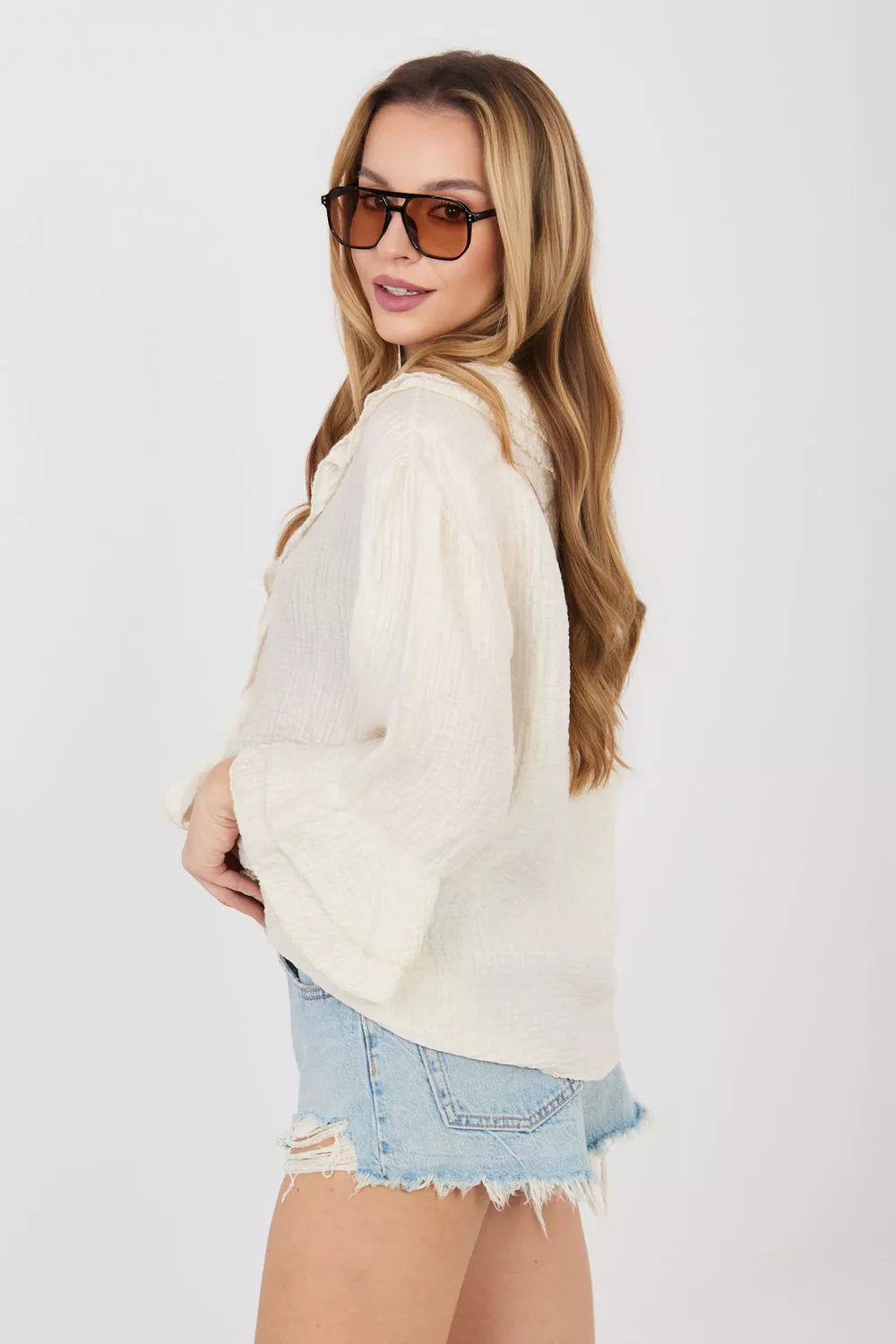 Marškiniai ilgomis rankovėmis modelis 225519 Italy Moda