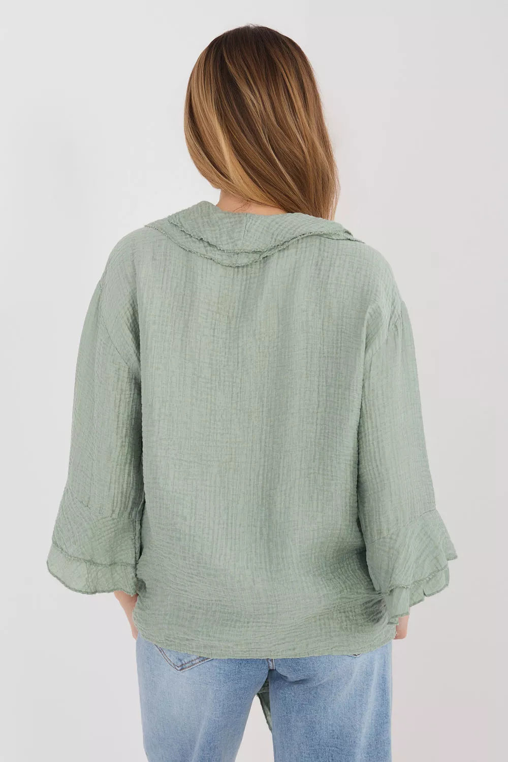 Ilgo rankovių marškiniai, modelis 225521 Italy Moda