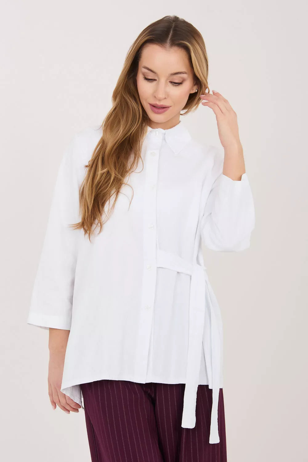 Ilgomis rankovėmis marškiniai, modelis 225533 Rue Paris