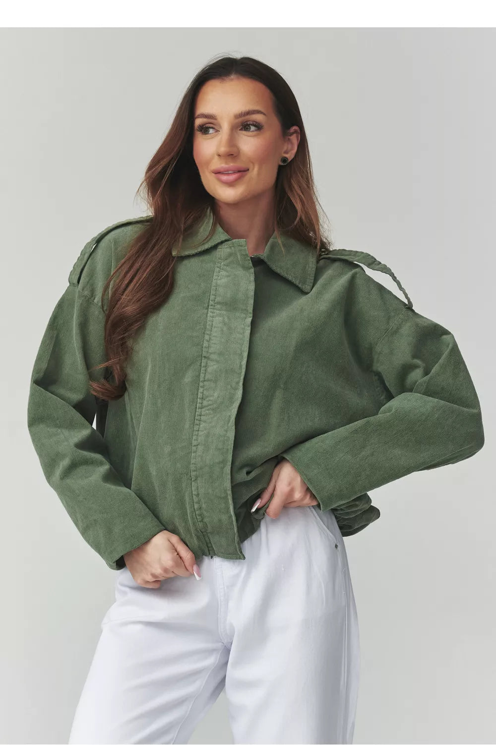 Kordoinė striukė modelis 225691 Makadamia