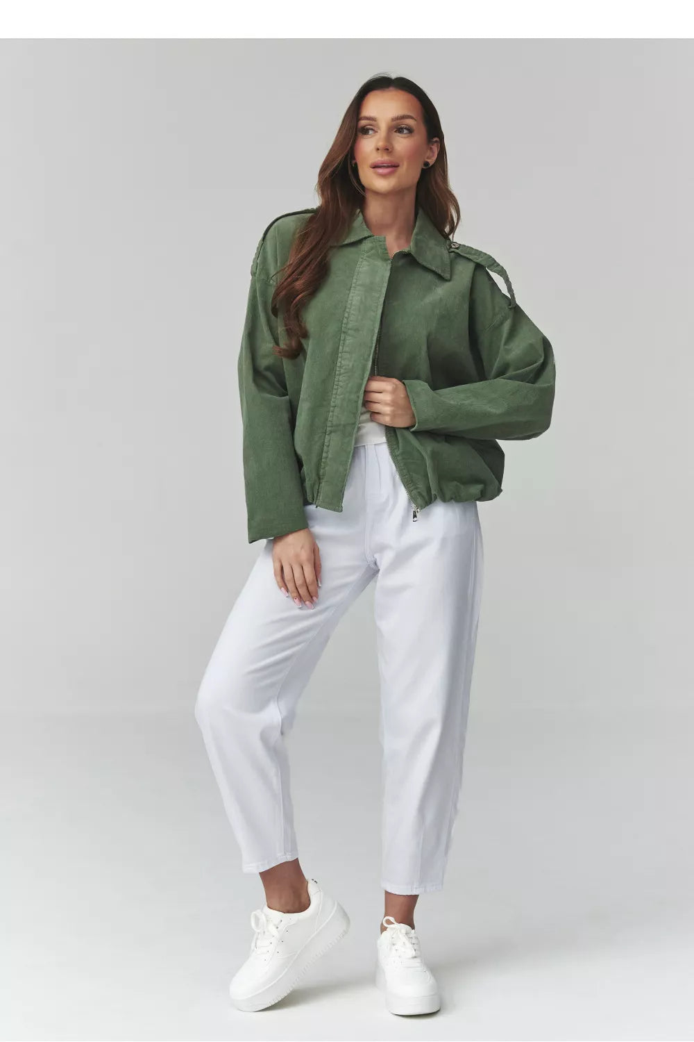 Kordoinė striukė modelis 225691 Makadamia